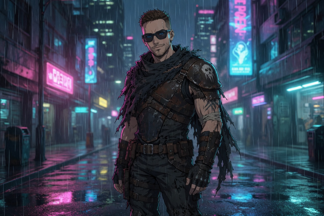 Cyberpunk anime style